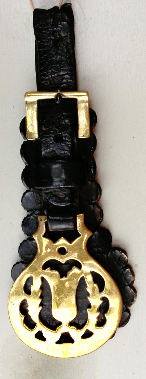 Antique Horse Brass on original leather