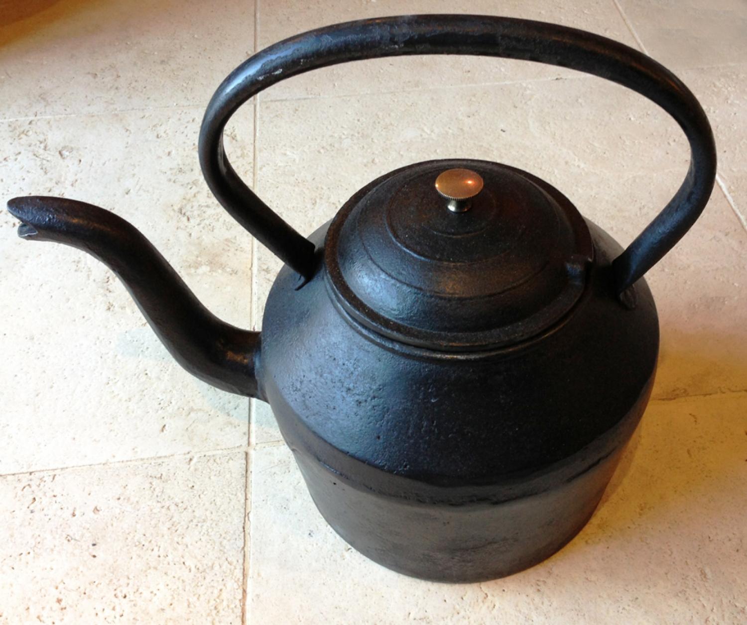 Giant size Victorian Cast Iron Kettle