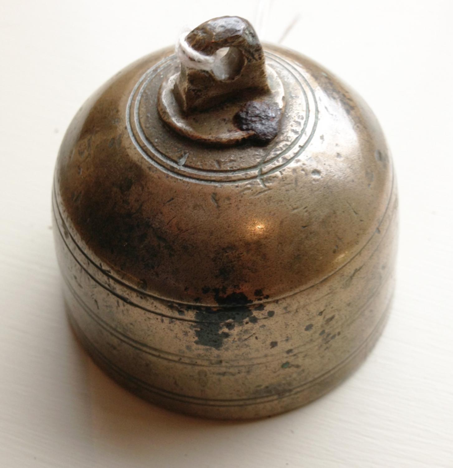 19th Cent Brass Sheep Cup Bell