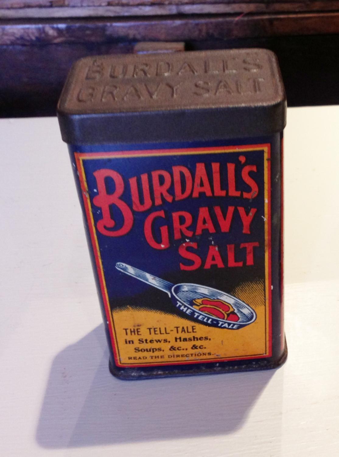 Vintage Burdall's gravy Salt Tin