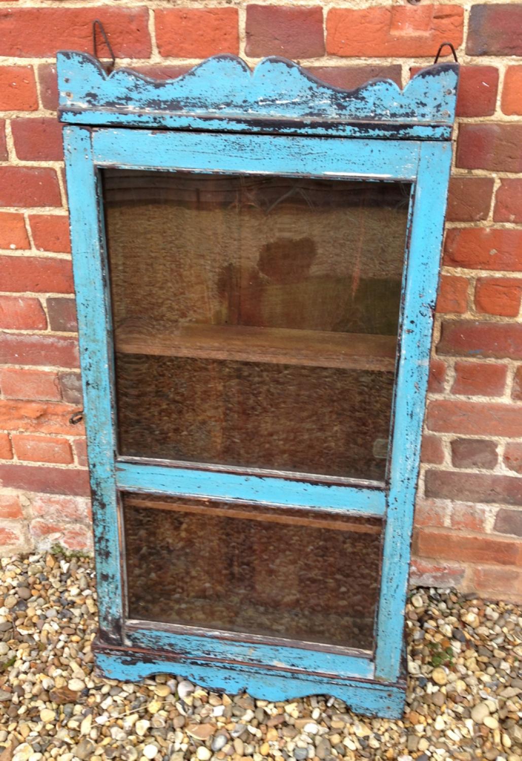 Larger antique Cupboard in Blue Paint