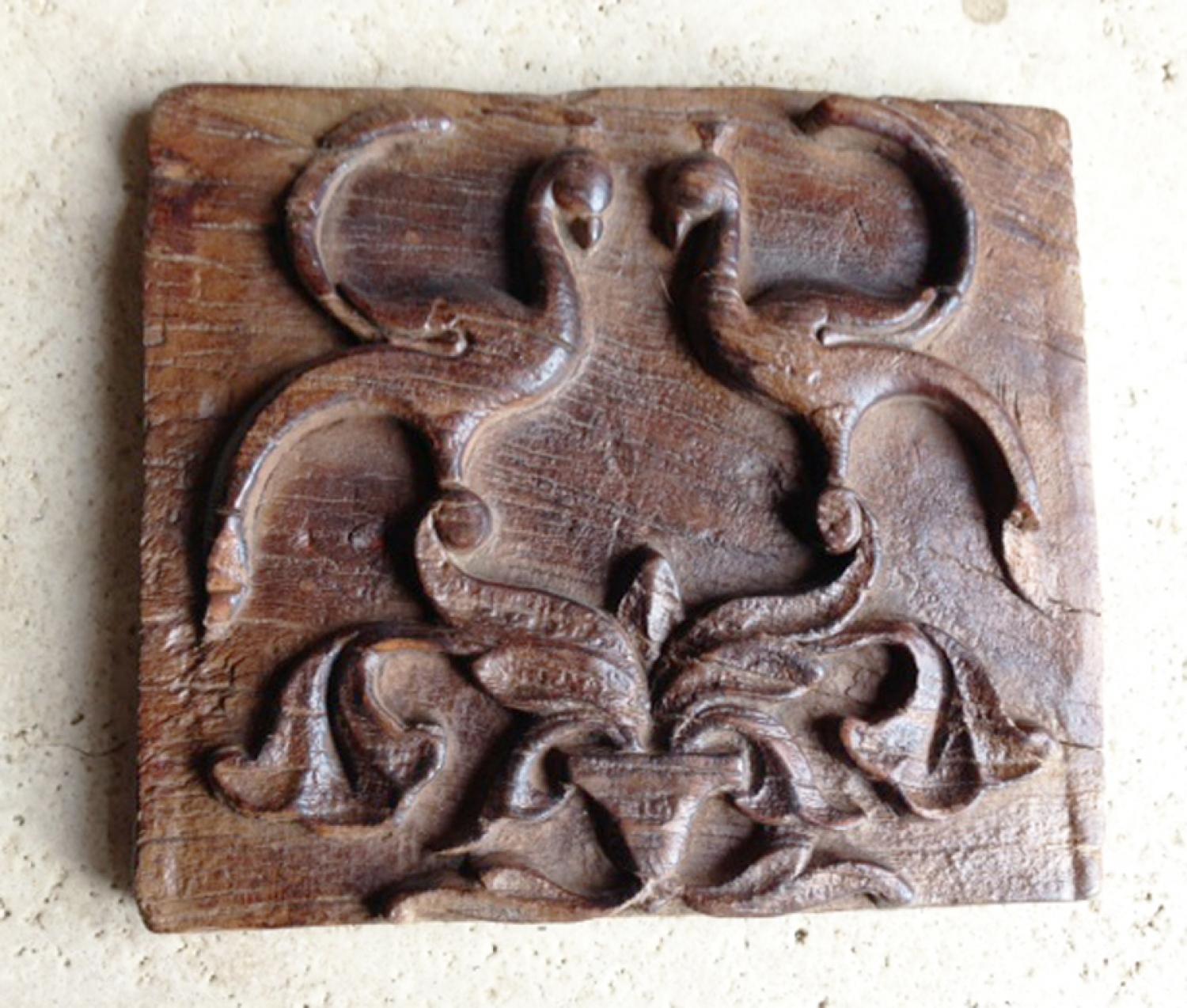 19th Cent Small Carved Panel