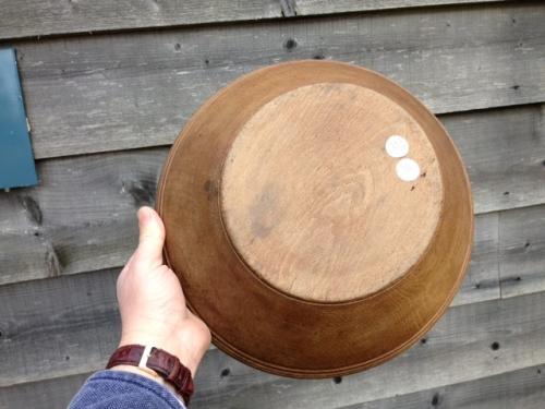 Antique Beech wood Dairy Bowl
