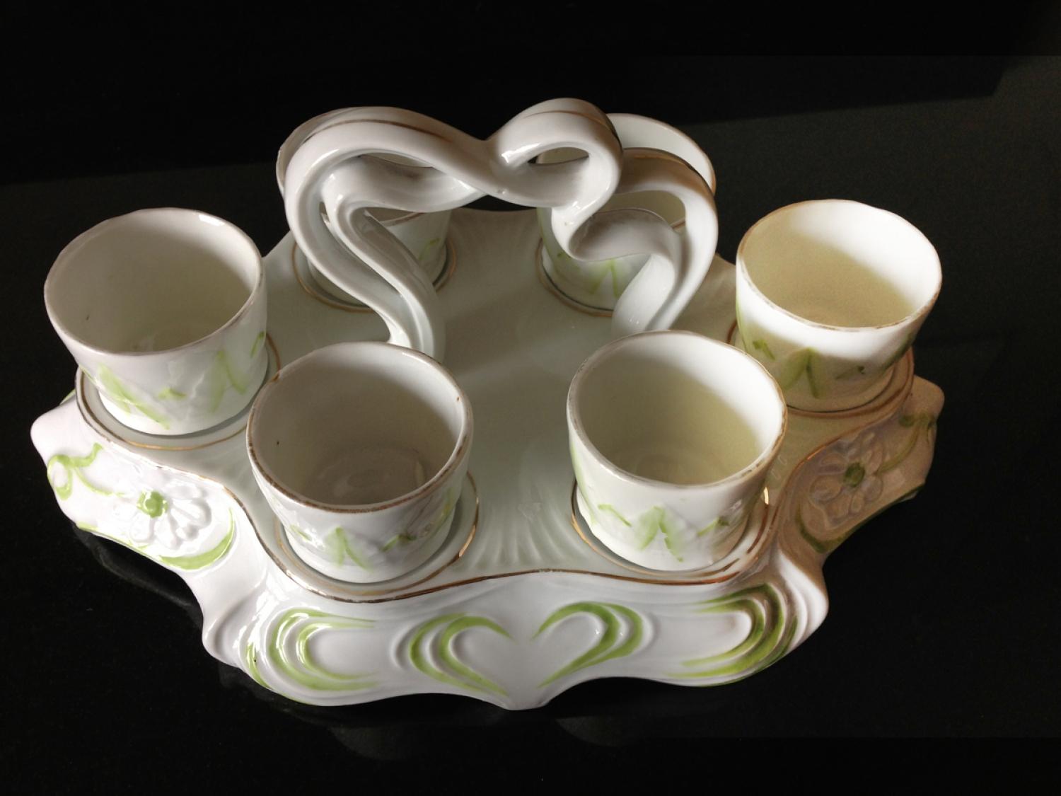 Edwardian Egg Stand with Egg Cups