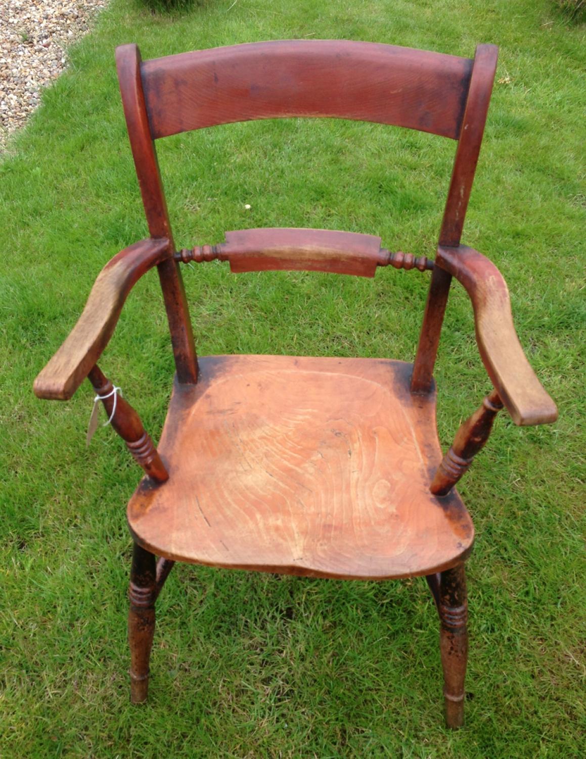 19th Cent Elm Country Chair