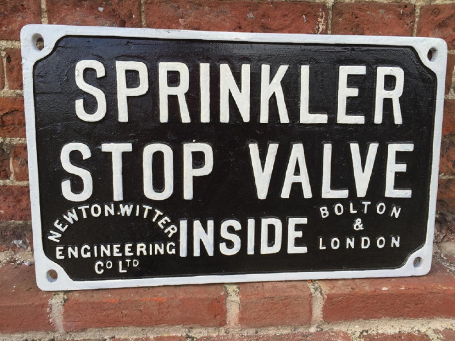 Vintage Cast Iron SPRINKLER STOP VALVE