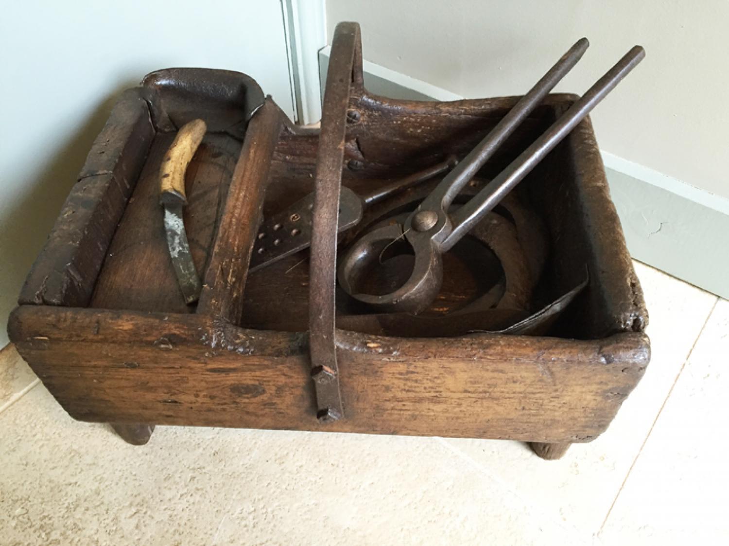 Antique Farriers Box with Tools