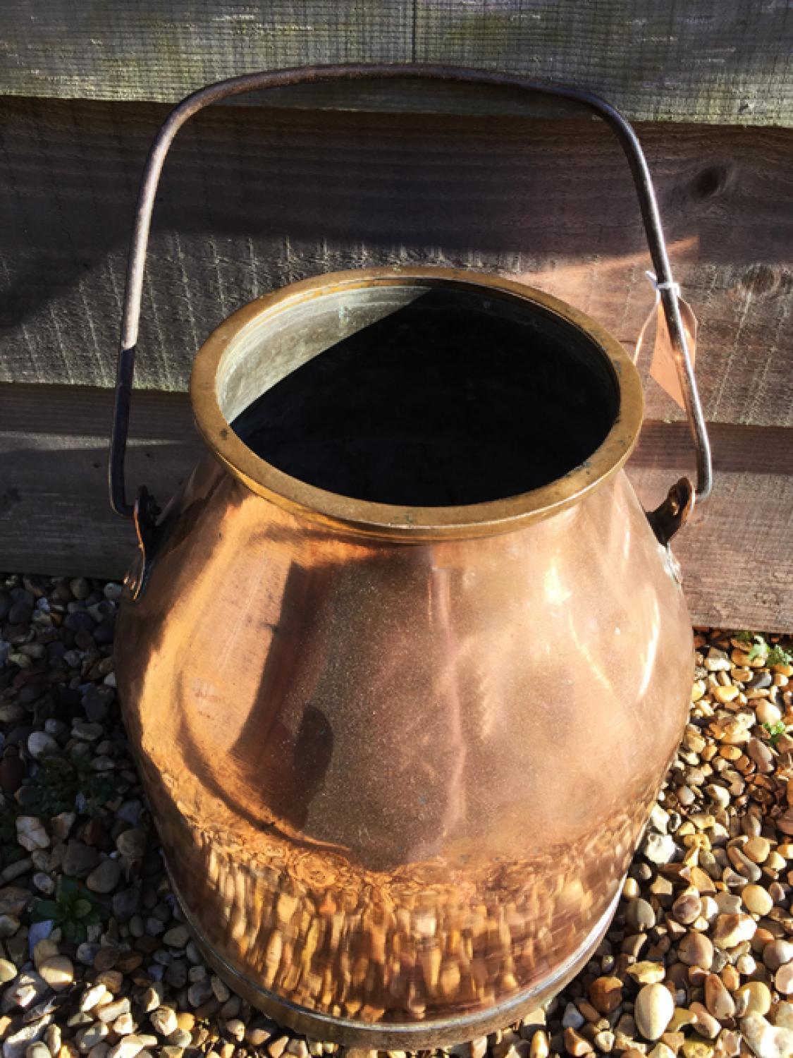 Quality Victorian Copper Milking Pail
