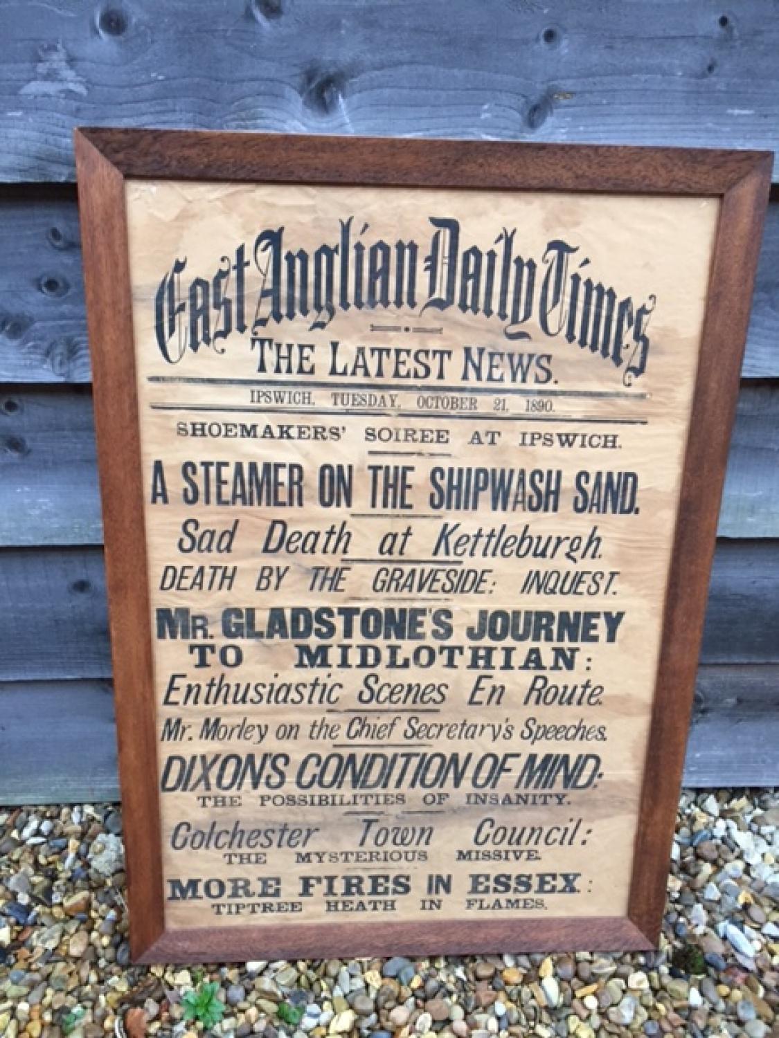 Large Victorian Typographical Poster