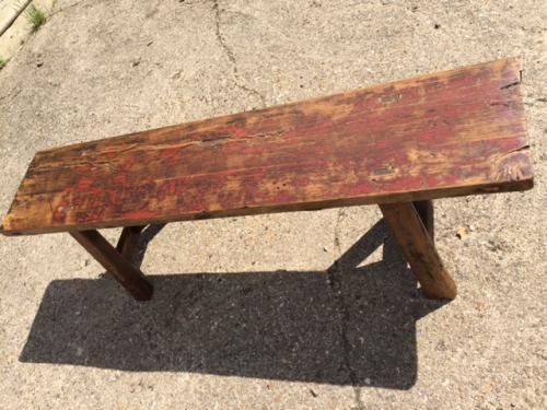 Antique Elm Bench Coffee Table