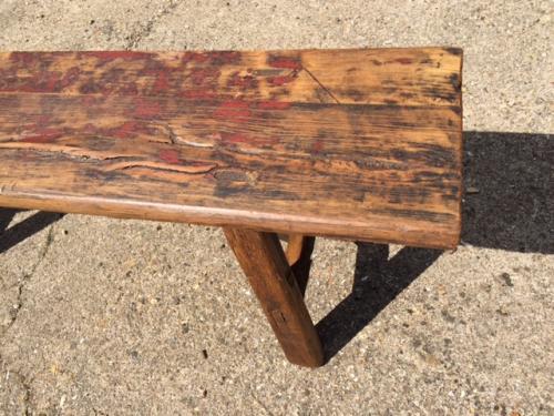 Antique Elm Bench Coffee Table