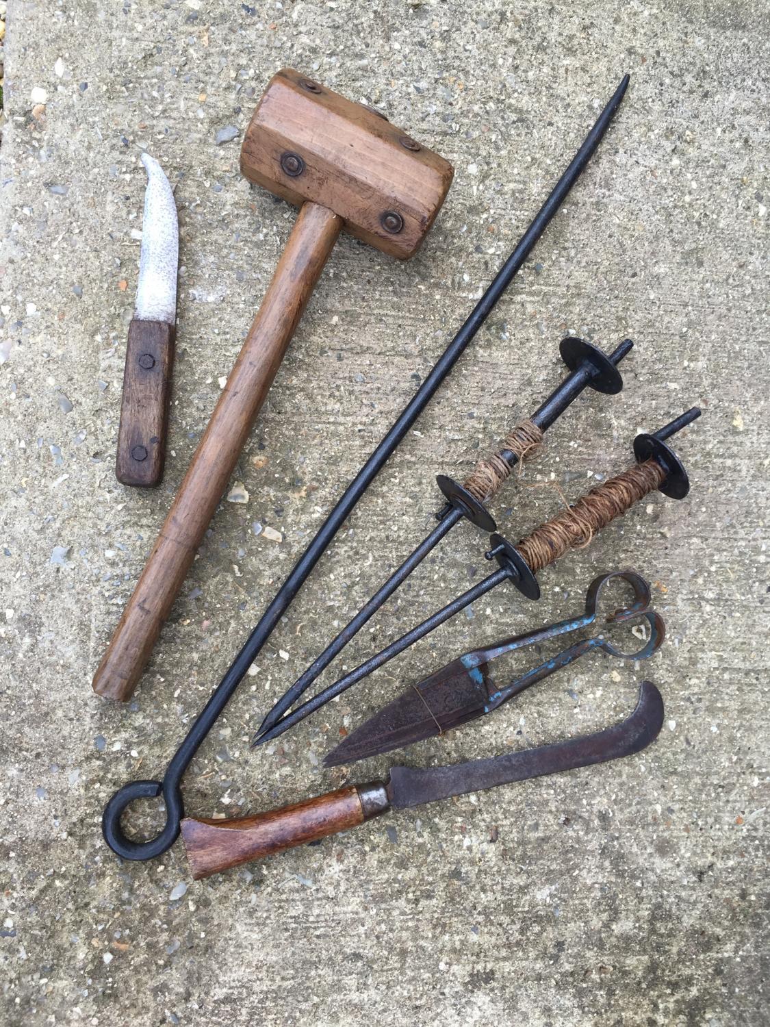 Collection of Norfolk Thatching tools