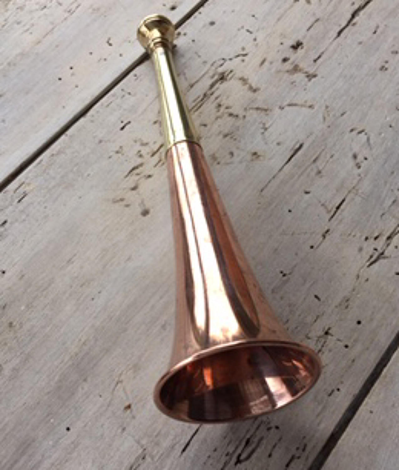 Details about   Fox Hunting horn Brass Hunting Horn Made Of Brass & Whit copper. 