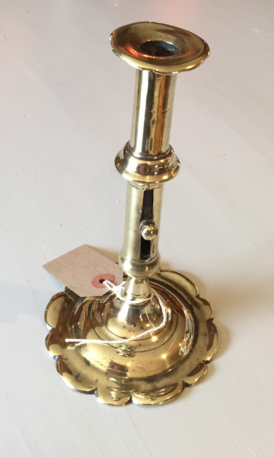 Brass Ejector Candlestick c.1740