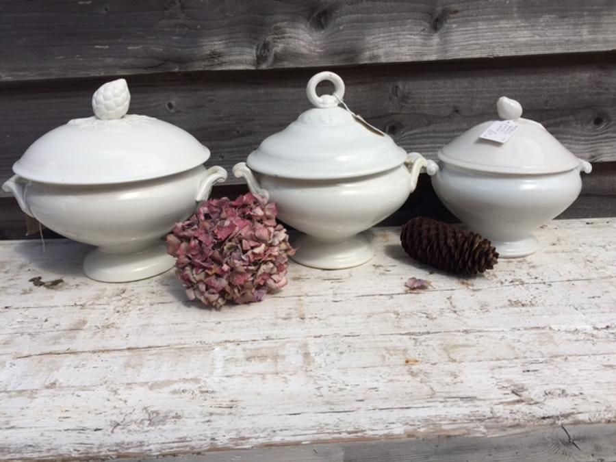 Antique White French Soup Tureens
