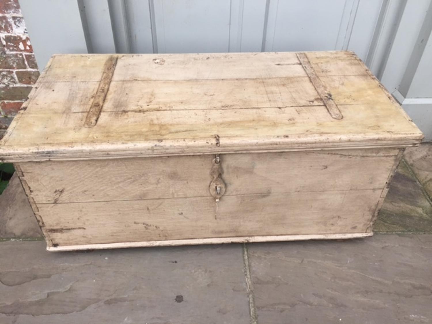 Stunning 19th Cent Box Trunk in original paint