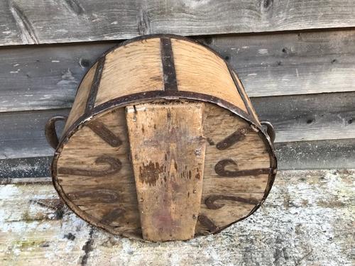 Wide 2 handled Bushell Grain/Malt Measure