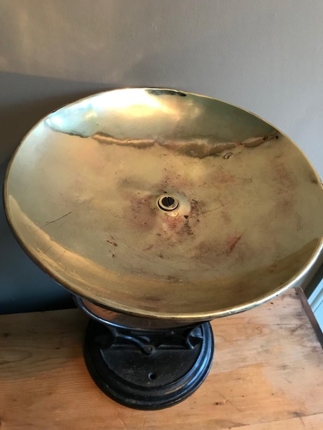 Large Brass Faced Salter Scales