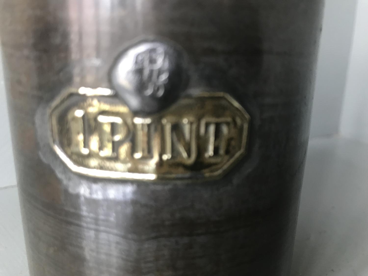 Fine 1 pint Brass and Tin Cream Ladle