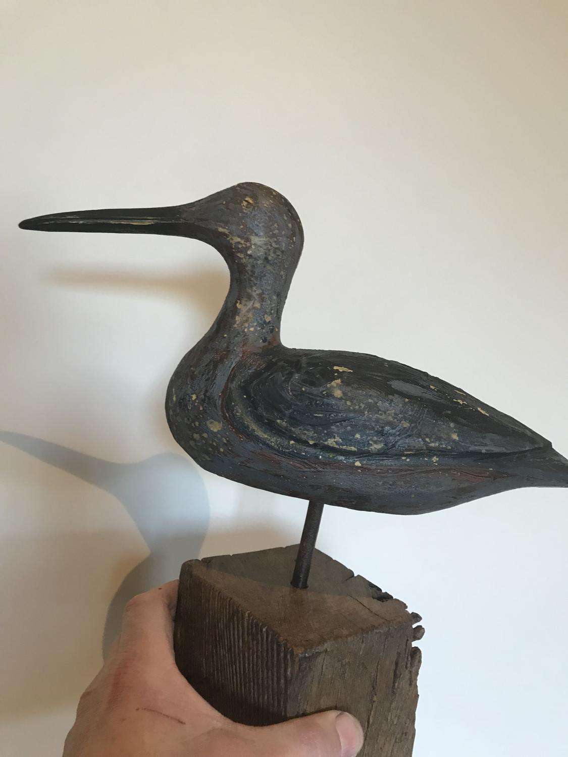 Vintage Bird Decoy – Dark Wader
