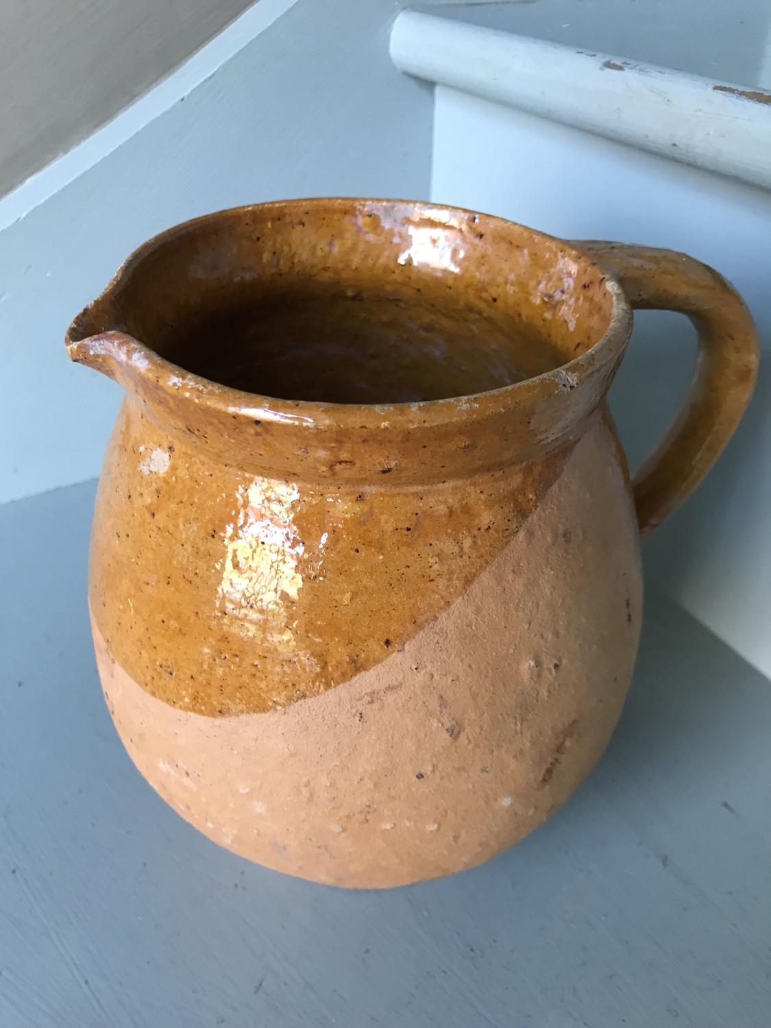 Antique 'Golden' pottery Jug