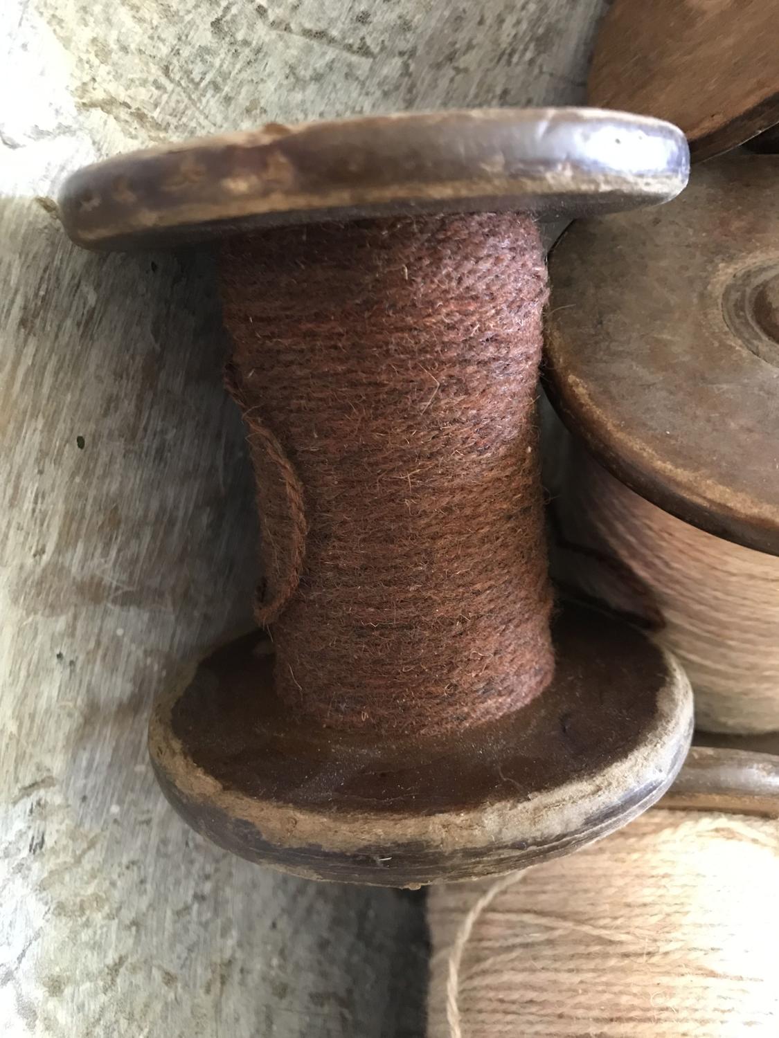 Antique Spools of Yarn