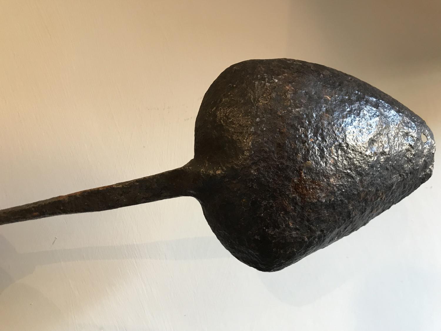Large 18th Cent Stockpot Ladle Spoon