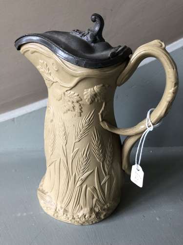19th Cent Drabware jug Edward Walley Cobridge Staffs