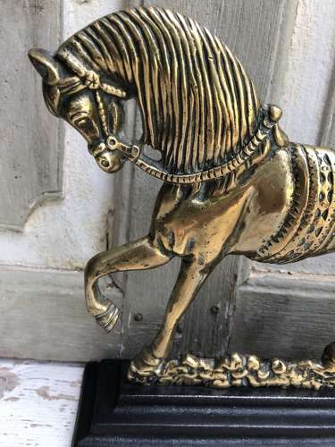 Antique Brass & Iron Door Stop