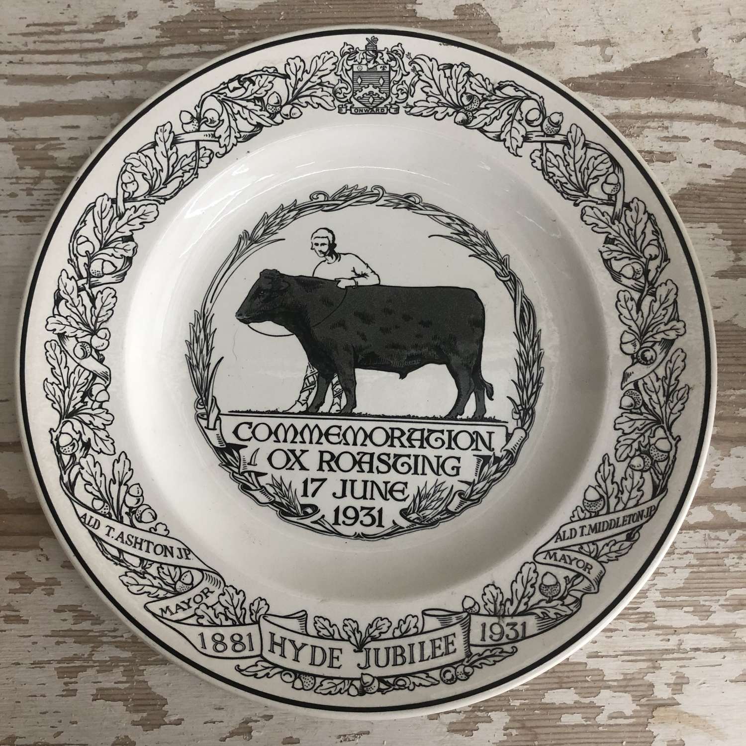 White Ironstone Hog Roasting Plate