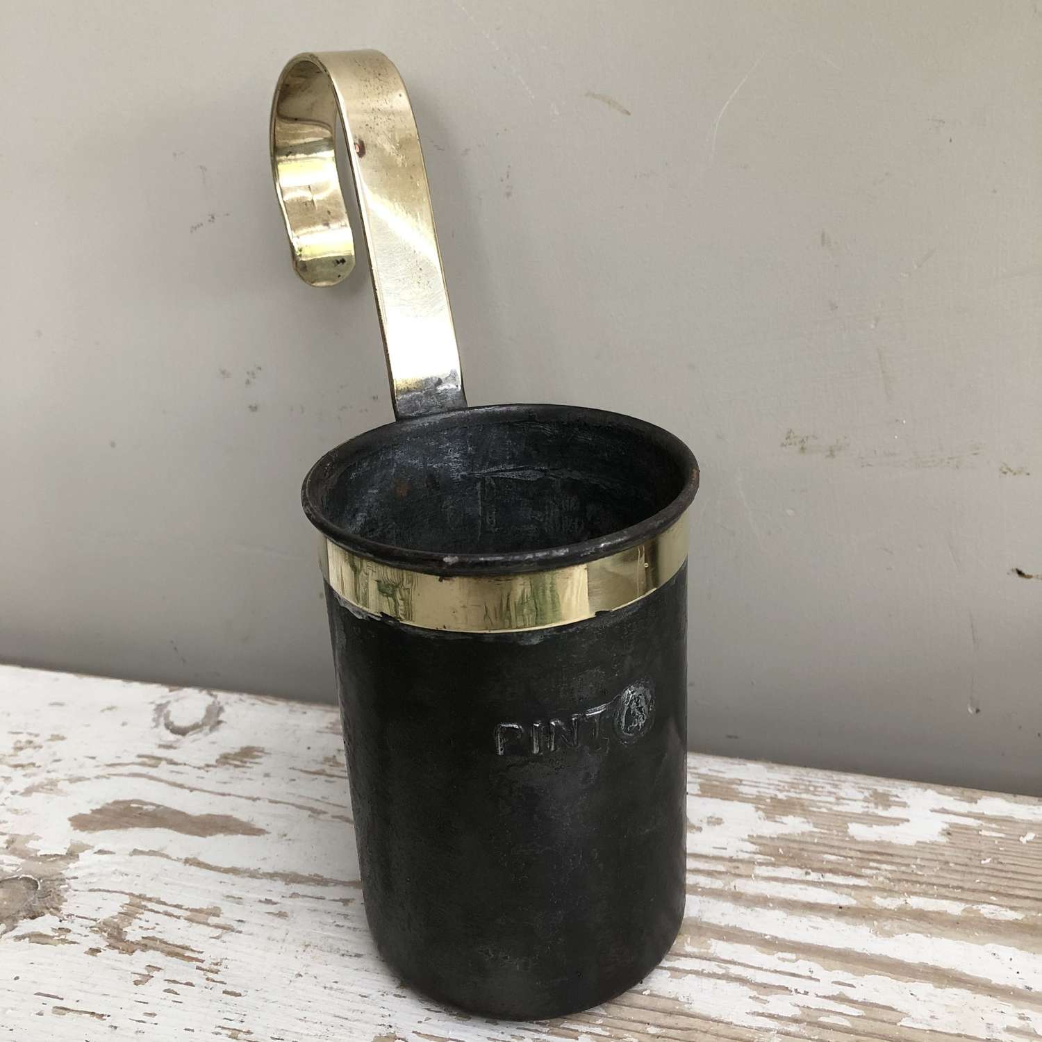 1 Pint Lister Milk Measure with brass collar