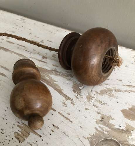 Antique Treen Light Pull