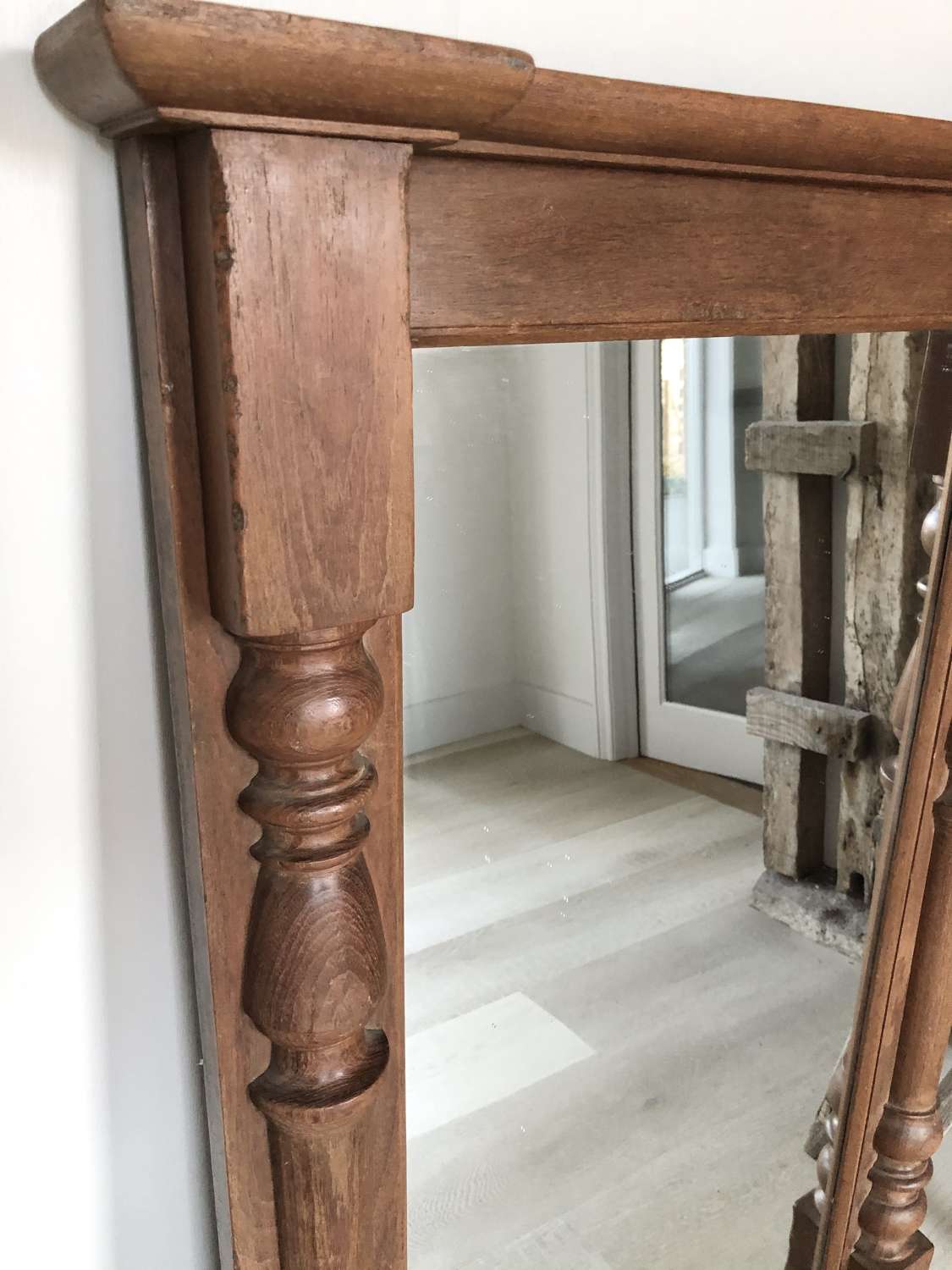 Large Mirror with Pillared Sides