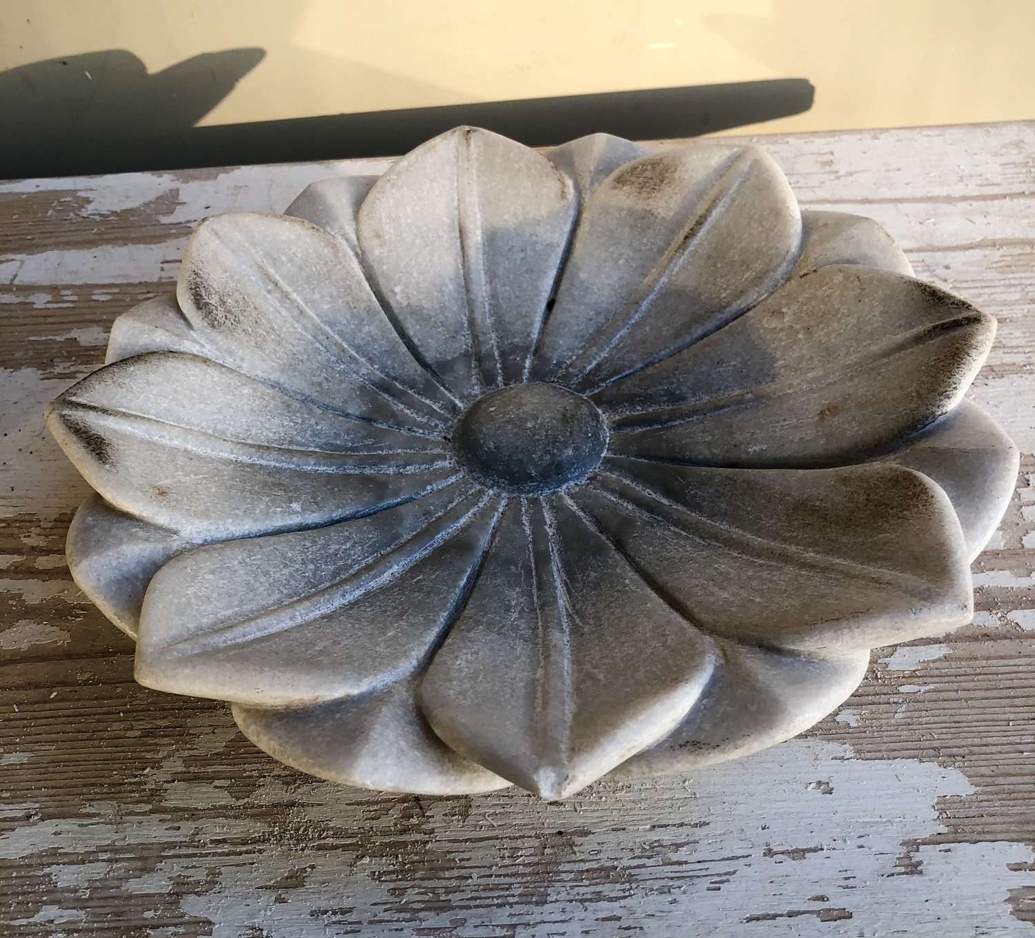 Carved Stone Acanthus Dish