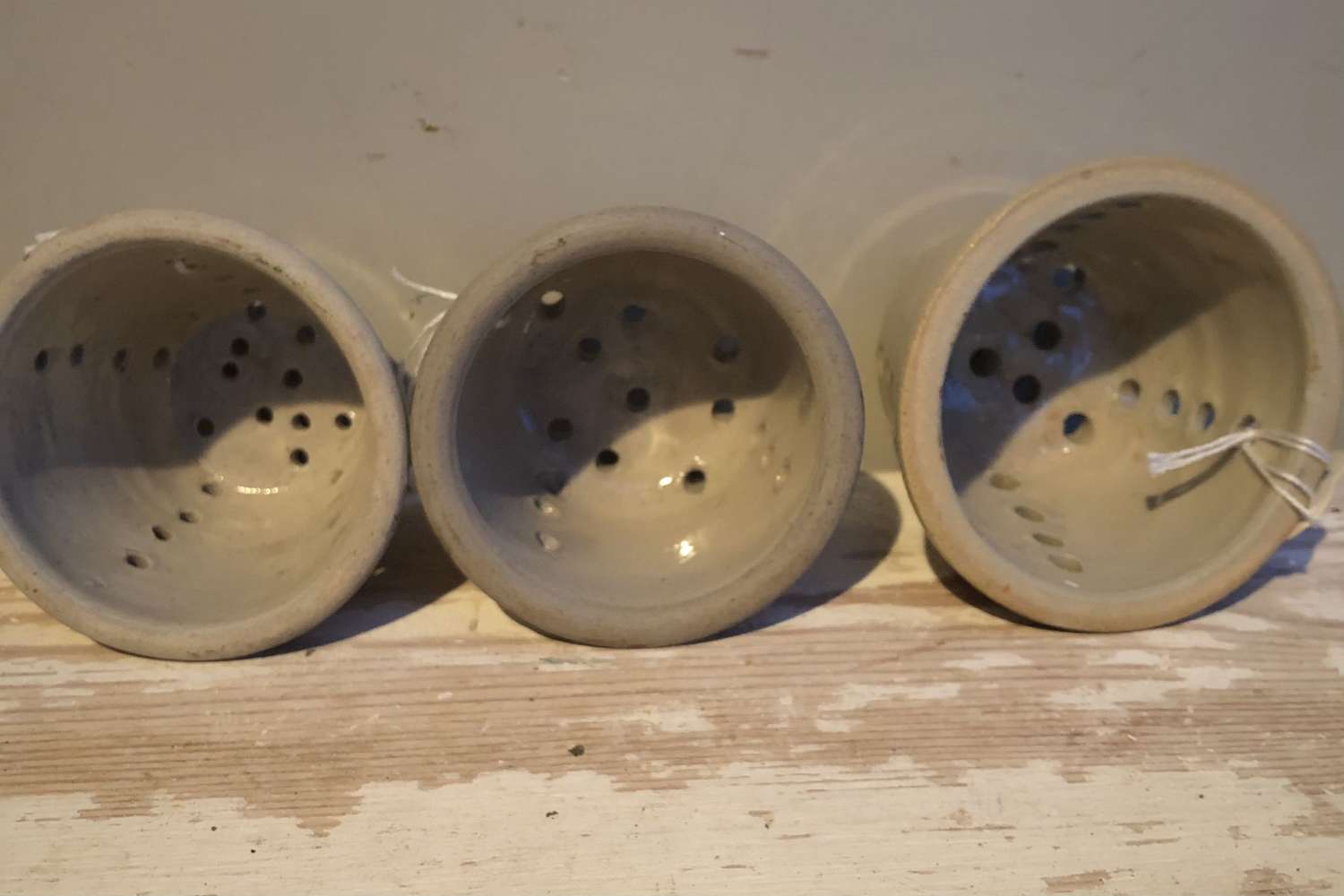 Small Grey Ceramic Cheese Moulds