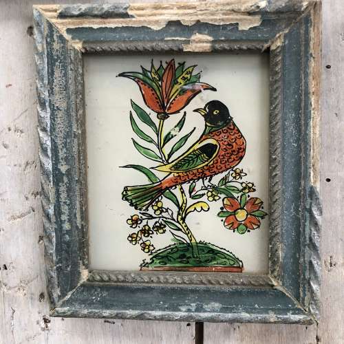 3 x Mini Glass Paintings (Birds)
