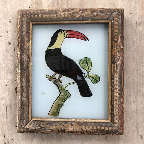 3 x Mini Glass Paintings (Birds)