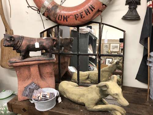 Larger arched Industrial Window Mirror