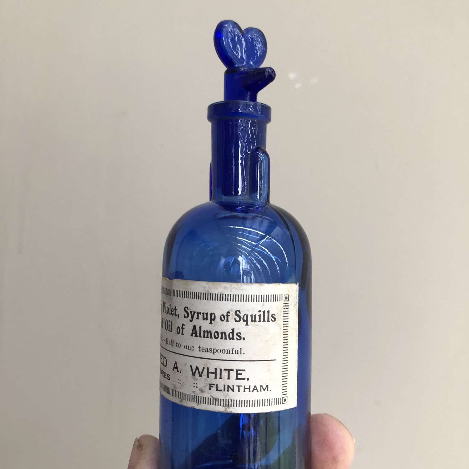 Blue Bottle with Heart stopper