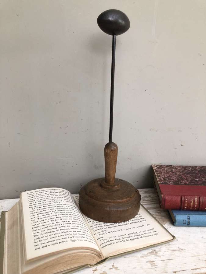 Victorian's Hatter's Egg Iron on stand