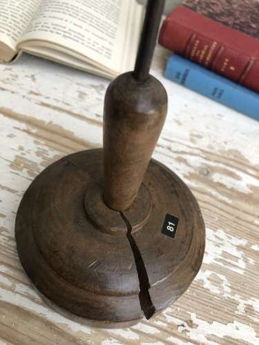 Victorian's Hatter's Egg Iron on stand