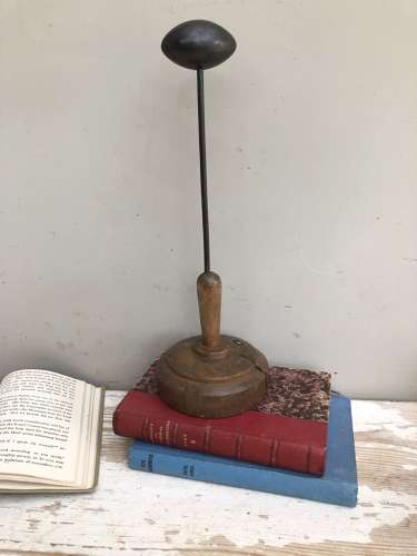 Victorian's Hatter's Egg Iron on stand