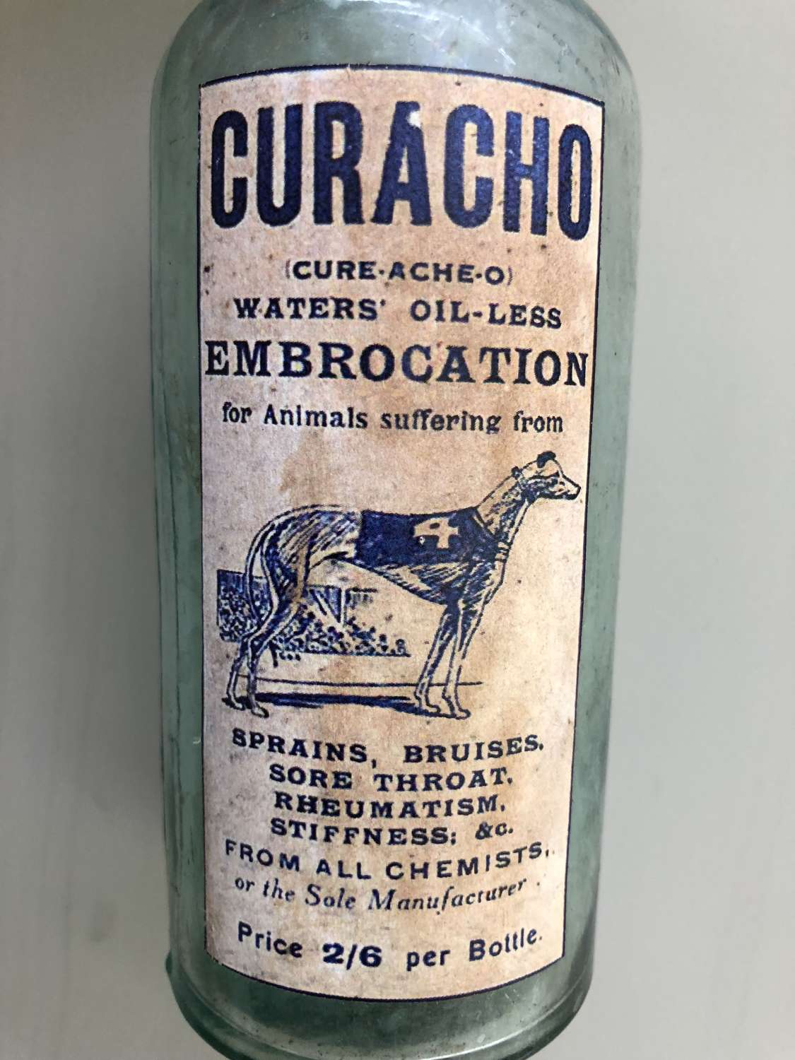 CURACHO animal medicine bottle