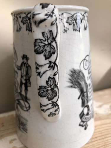 19th Cent Farmer's Motto Jug