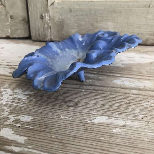 Cast iron and blue enamel Soap Dish