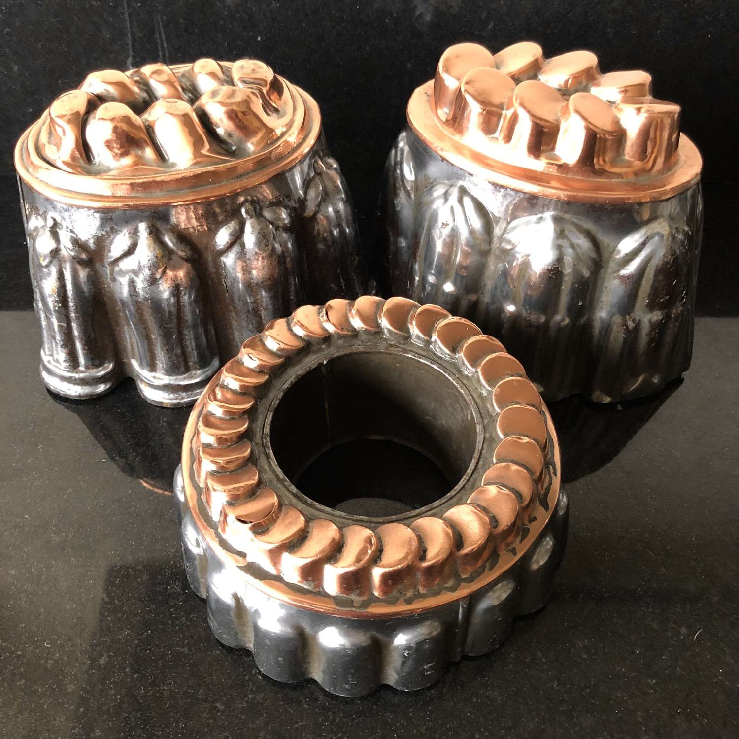 Copper and Tin Jelly Moulds