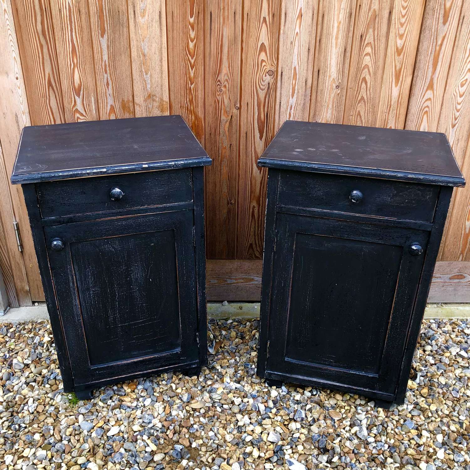 Matching Pair of Vintage Pot or Bedside Cupboards