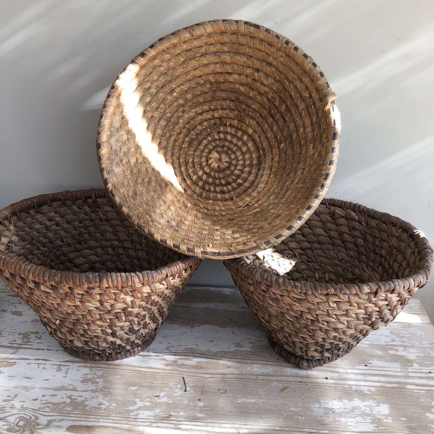 Rustic woven Rye Bowls