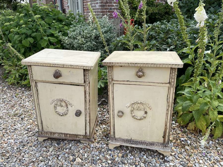 Fine Pair of French PAIR OF BEDSIDE CUPBOARDS