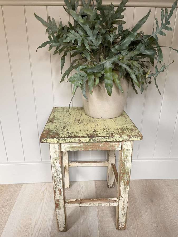 Square Side Table in original paint